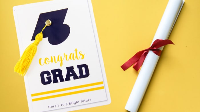 free printable graduation card with tassel for any level graduation