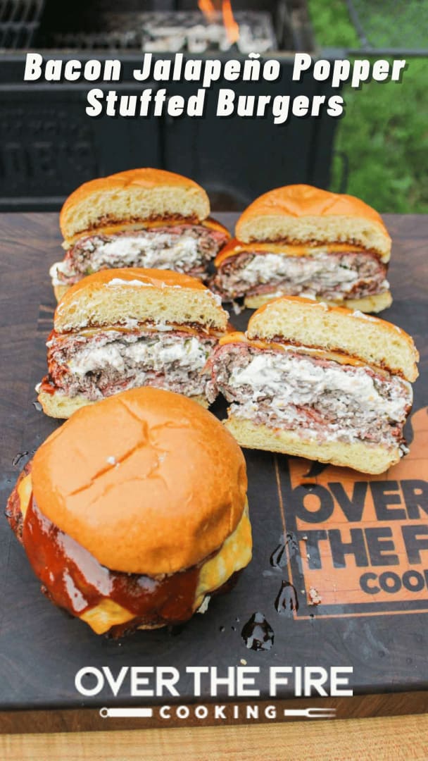 Jalapeno Popper Stuffed Turkey Burgers