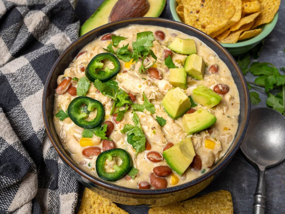 Instant Pot White Chicken Chili - The Skinnyish Dish