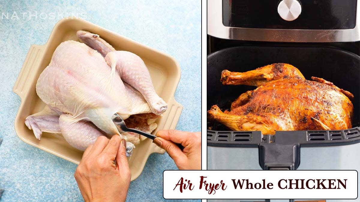 Air Fryer Whole Chicken - Belle of the Kitchen