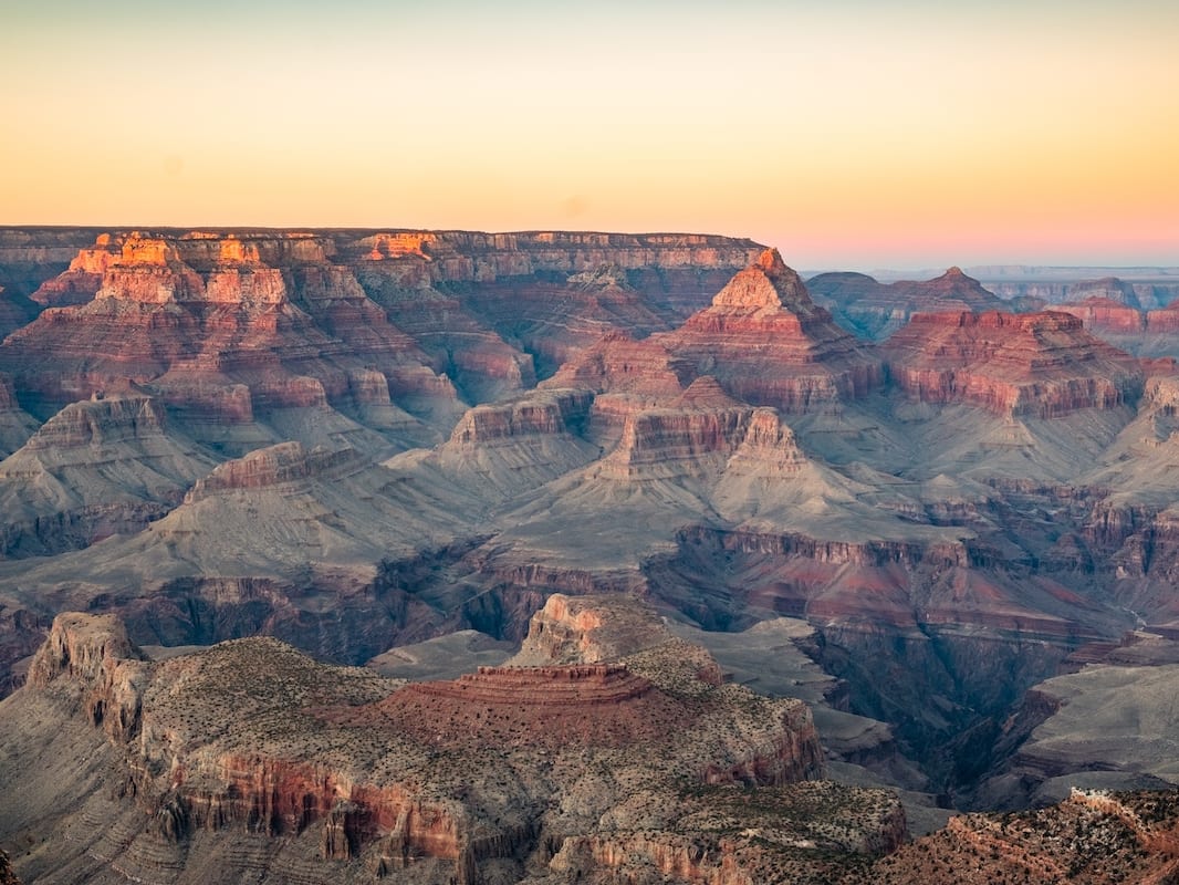 Hiking into the Grand Canyon National Park Arizona