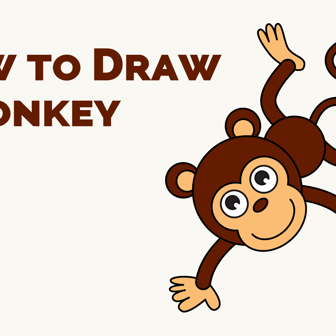 How to Draw a Cartoon Monkey in a Few Easy Steps | Easy Drawing Guides