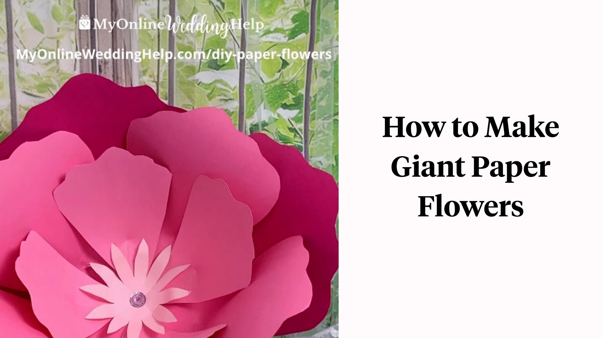 DIY Giant Paper Flowers with Template. 5 Steps! - My Online