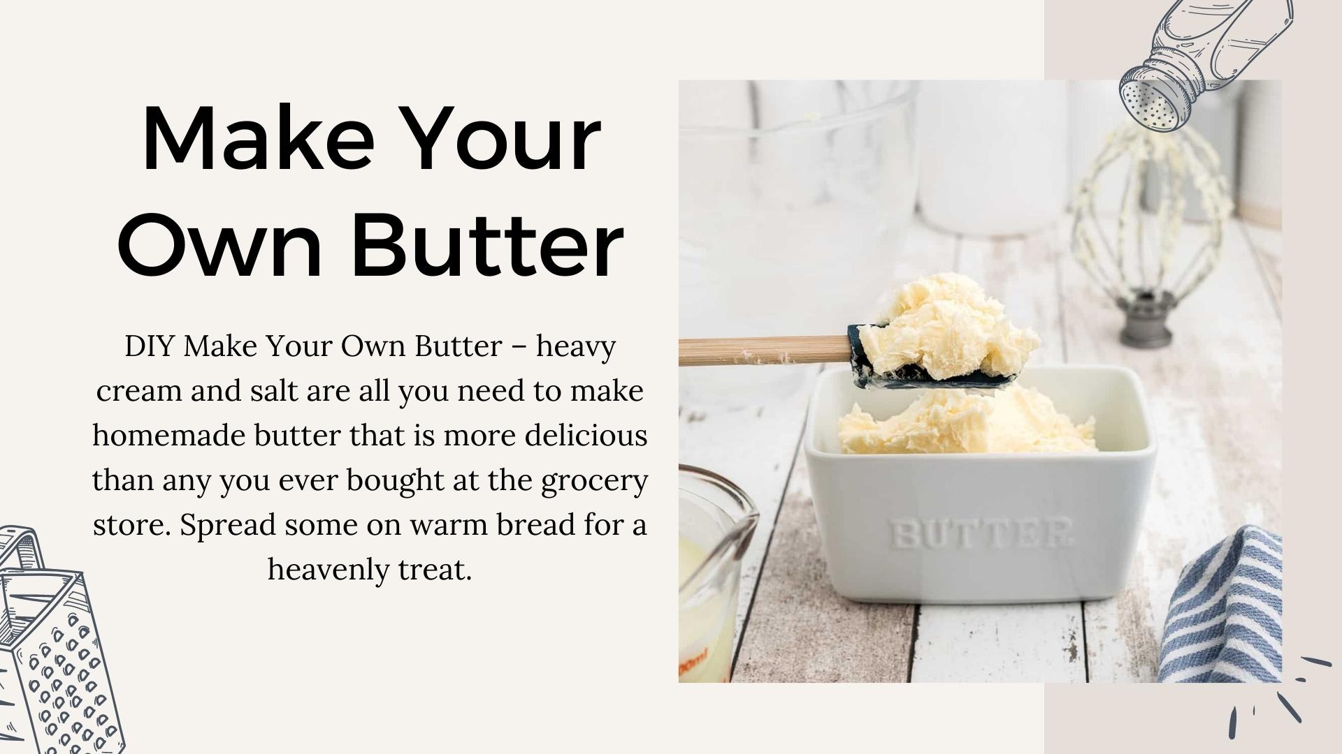 Make Your Own Real Butter (in minutes with no effort)