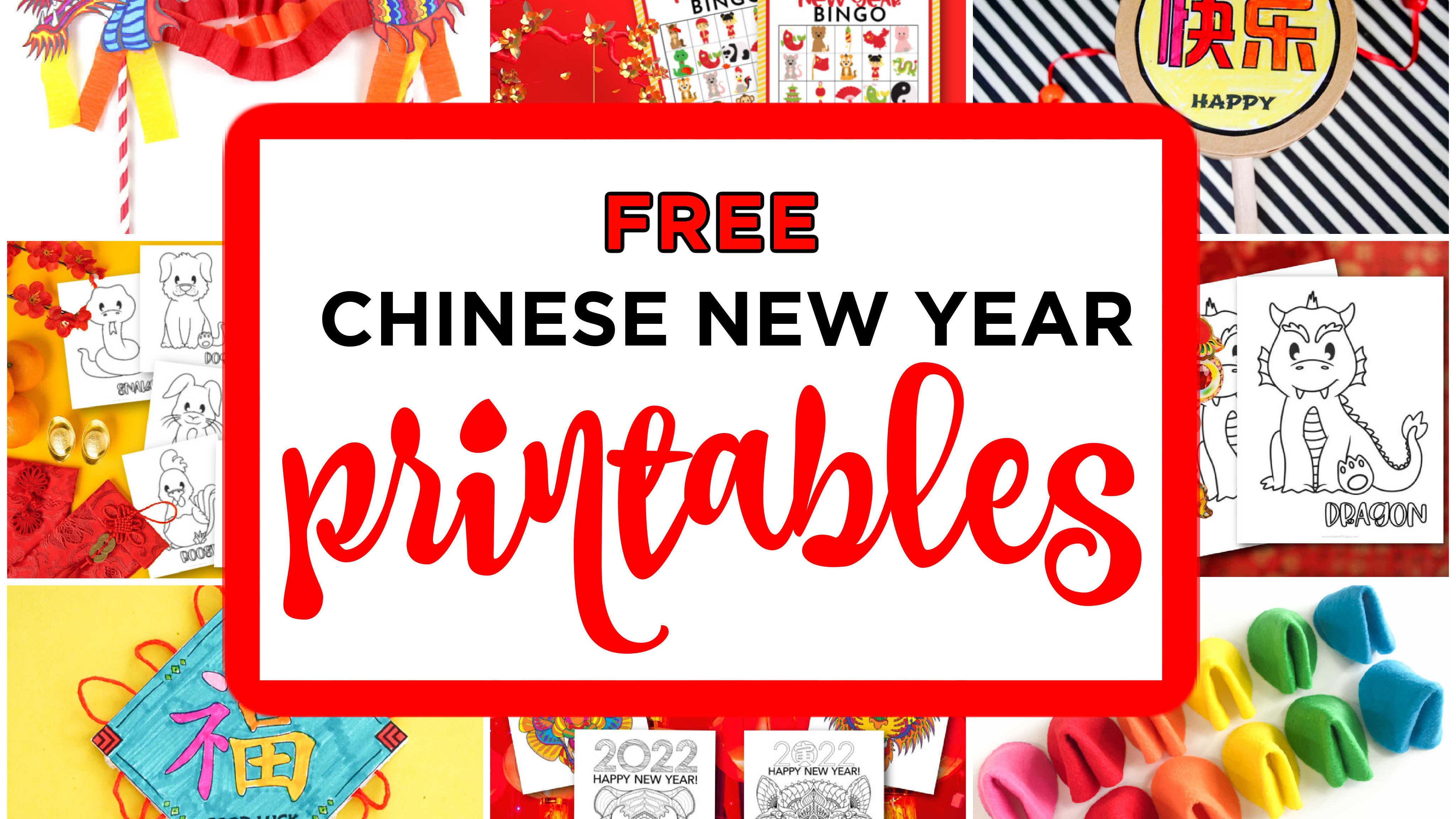 Chinese New Year Chinese Zodiac Red Envelope Printable Craft
