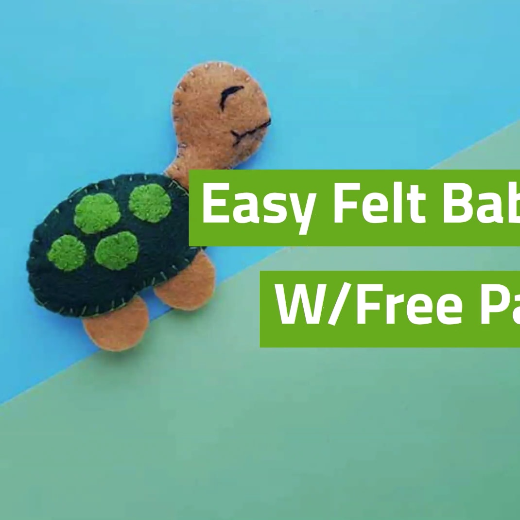 Easy Felt Turtle Baby Toy With Free Pattern