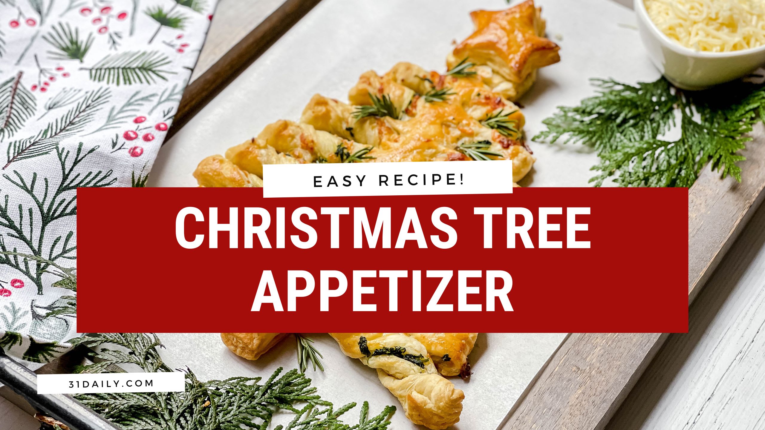 Puff Pastry Christmas Tree (Christmas Tree Appetizer) Everyday Delicious