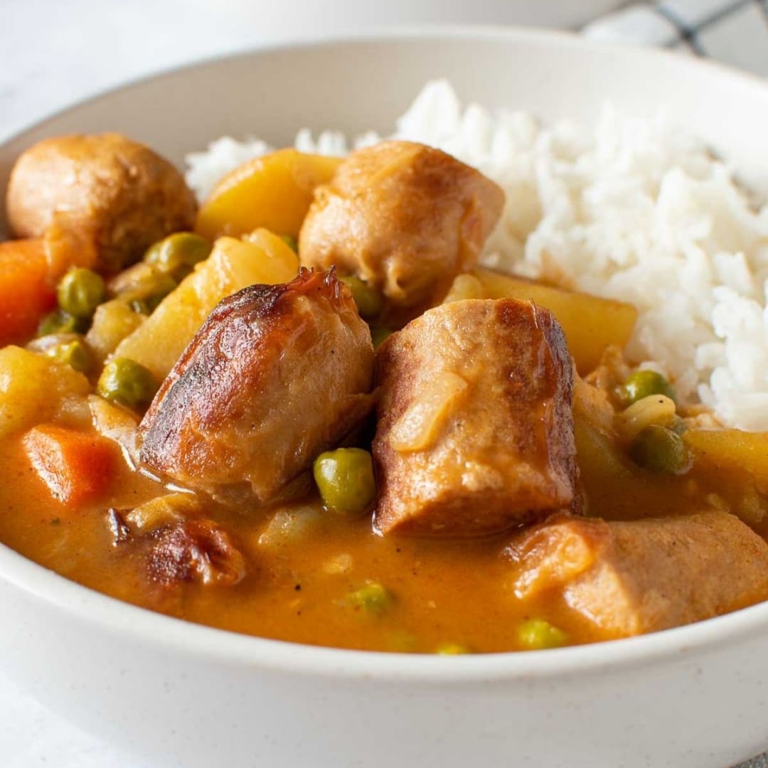 Curried sausages cheap slow cooker