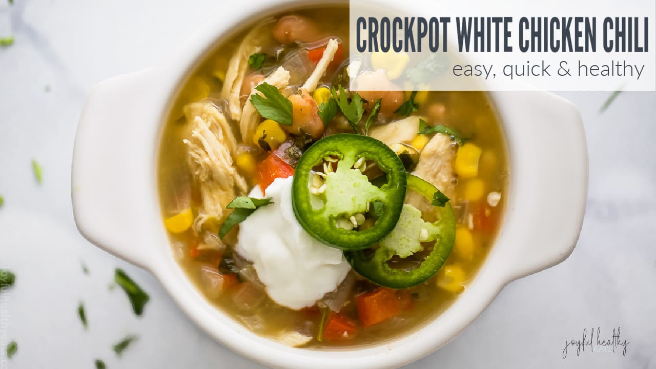 Crock Pot/Instant Pot White Chicken Chili for Clean Eating!