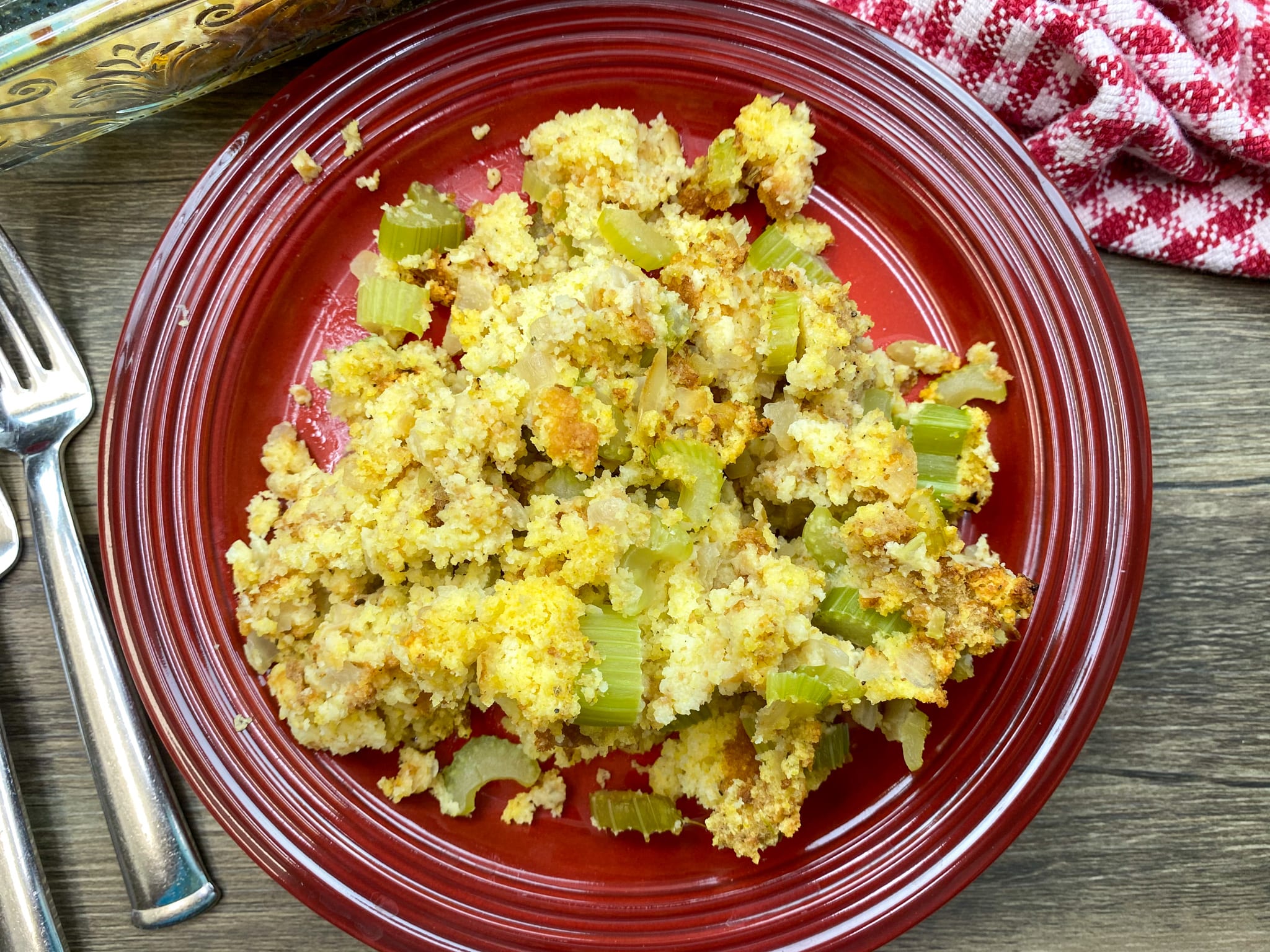Easy Cornbread Dressing - Use Jiffy or homemade, your choice!
