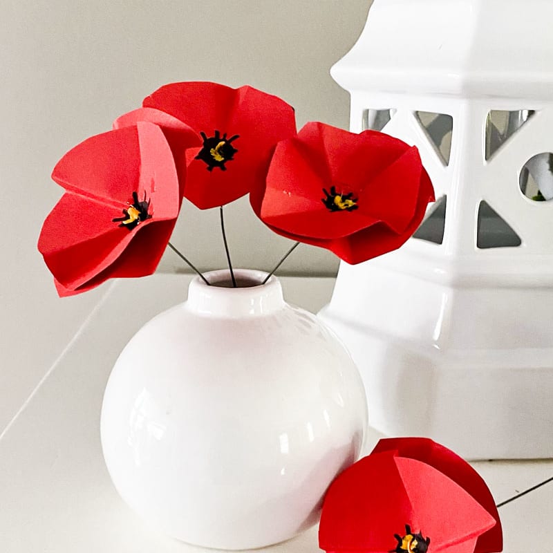 DIY Red Poppies for Memorial Day