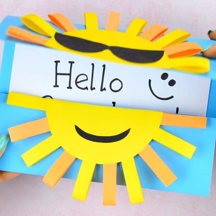 Sun DIY Paper Card - Fun Paper Craft for Kids - Easy Peasy and Fun