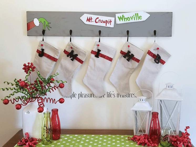 Grinch christmas stocking holder clearance