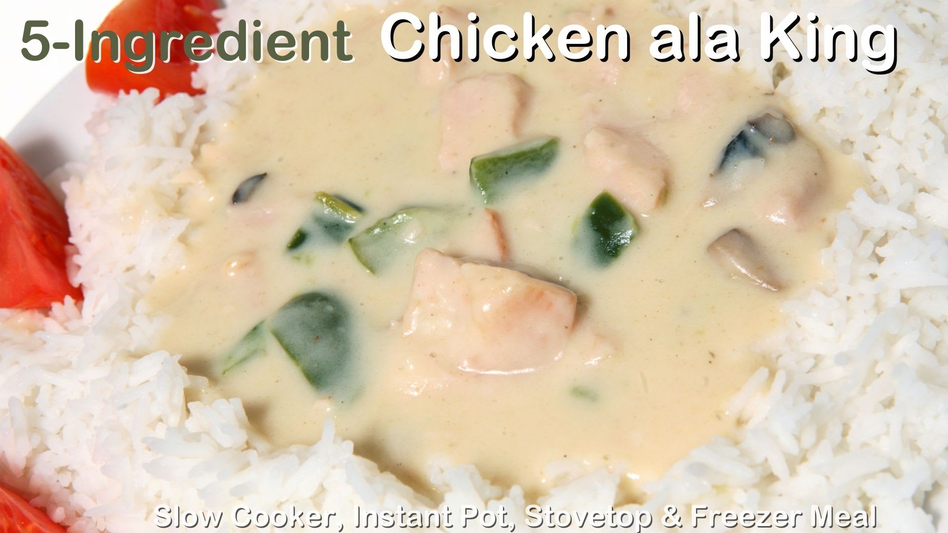 Super Easy Crockpot Chicken ala King Instant Pot Slow Cooker Stovetop Freezer Options
