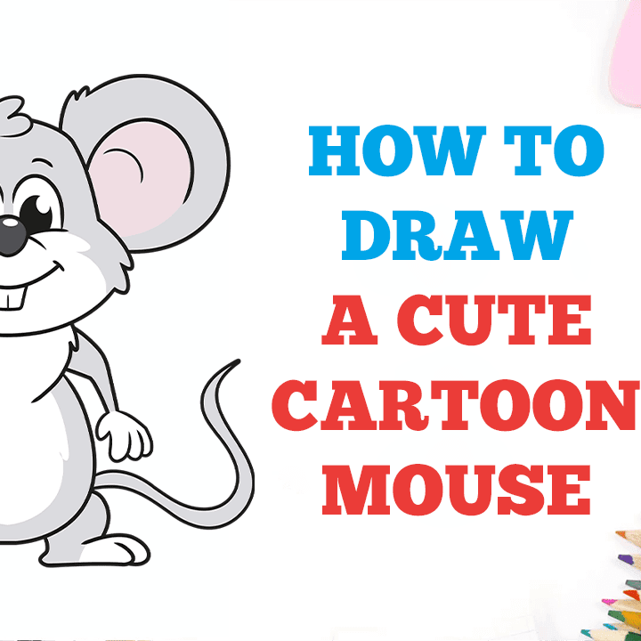 How to Draw a Cute Cartoon Mouse - Really Easy Drawing Tutorial