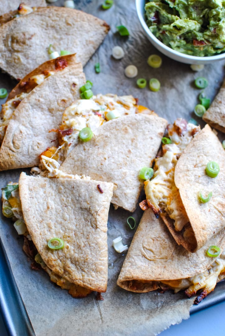 Chicken Sheet Pan Quesadilla - Gimme Some Oven