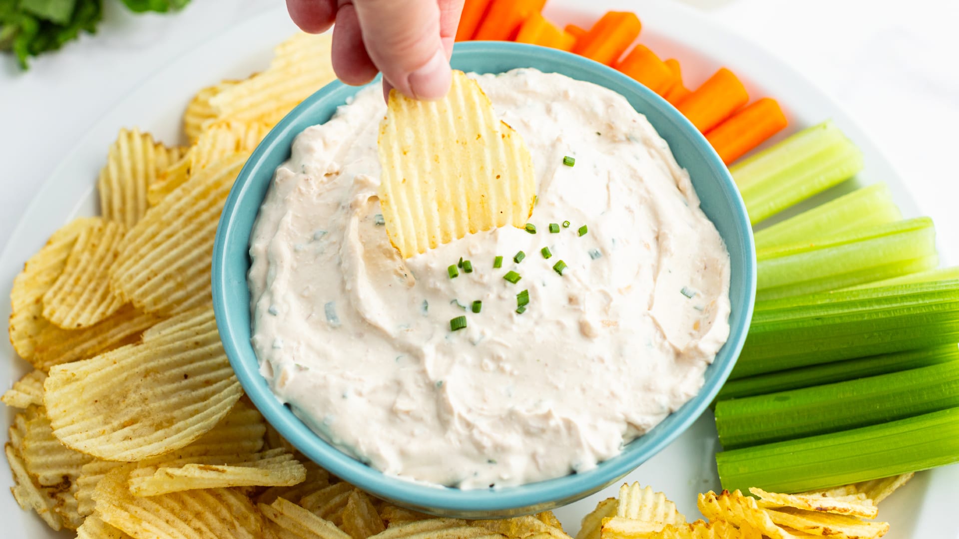 French Onion Dip {from scratch in 5 minutes!} - Belly Full