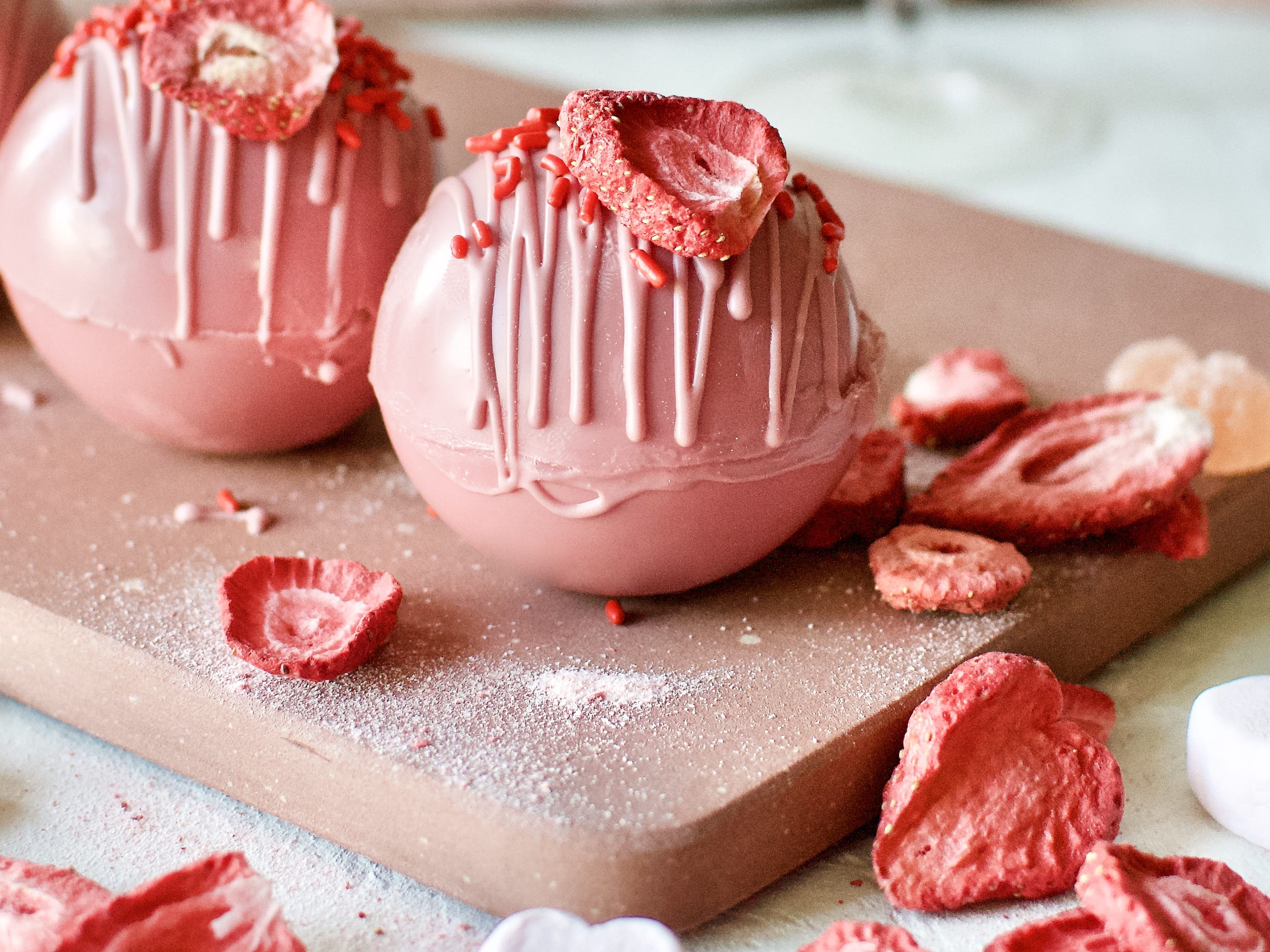 Pink Hot Chocolate Bombs - KendellKreations