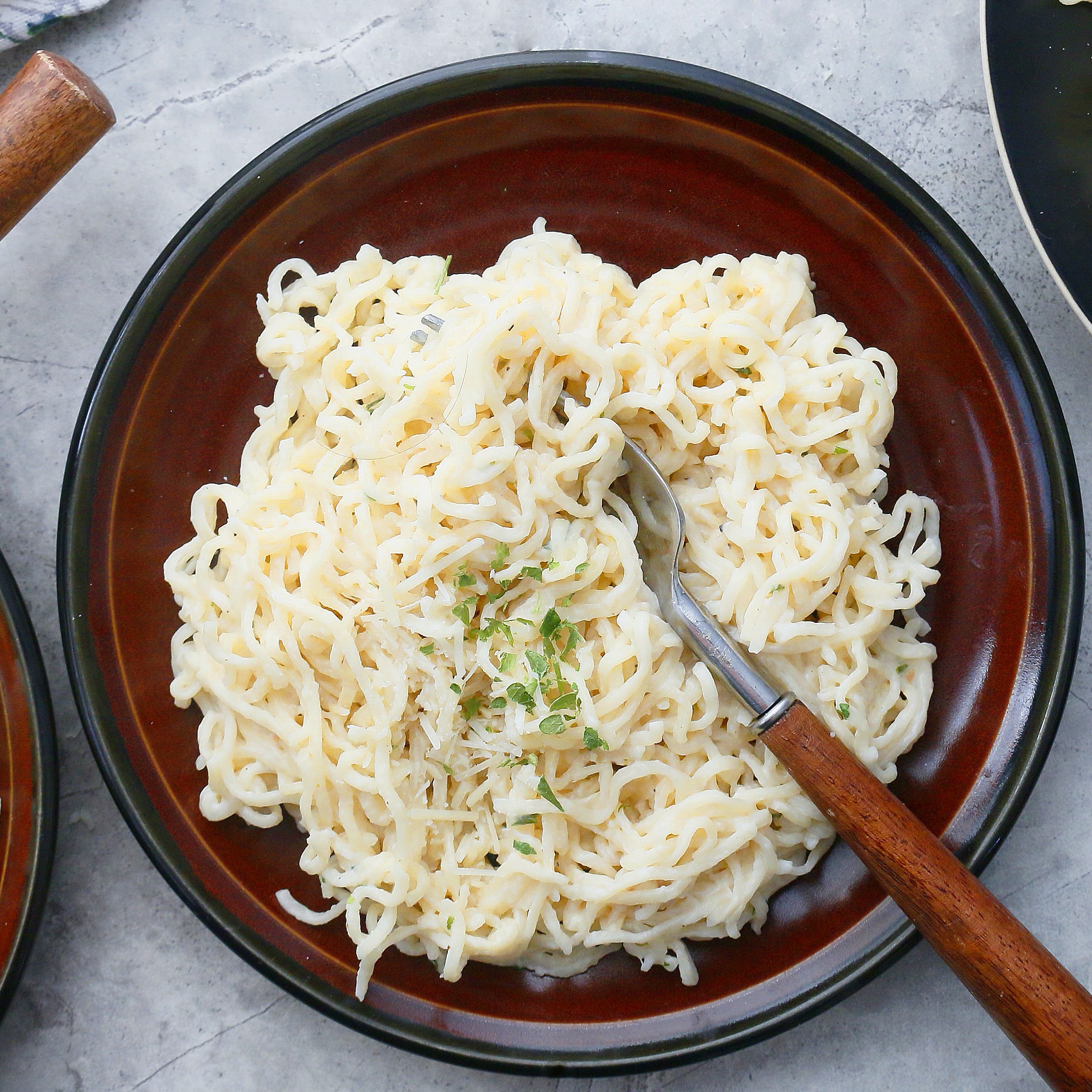 5 Ingredient Ramen Alfredo