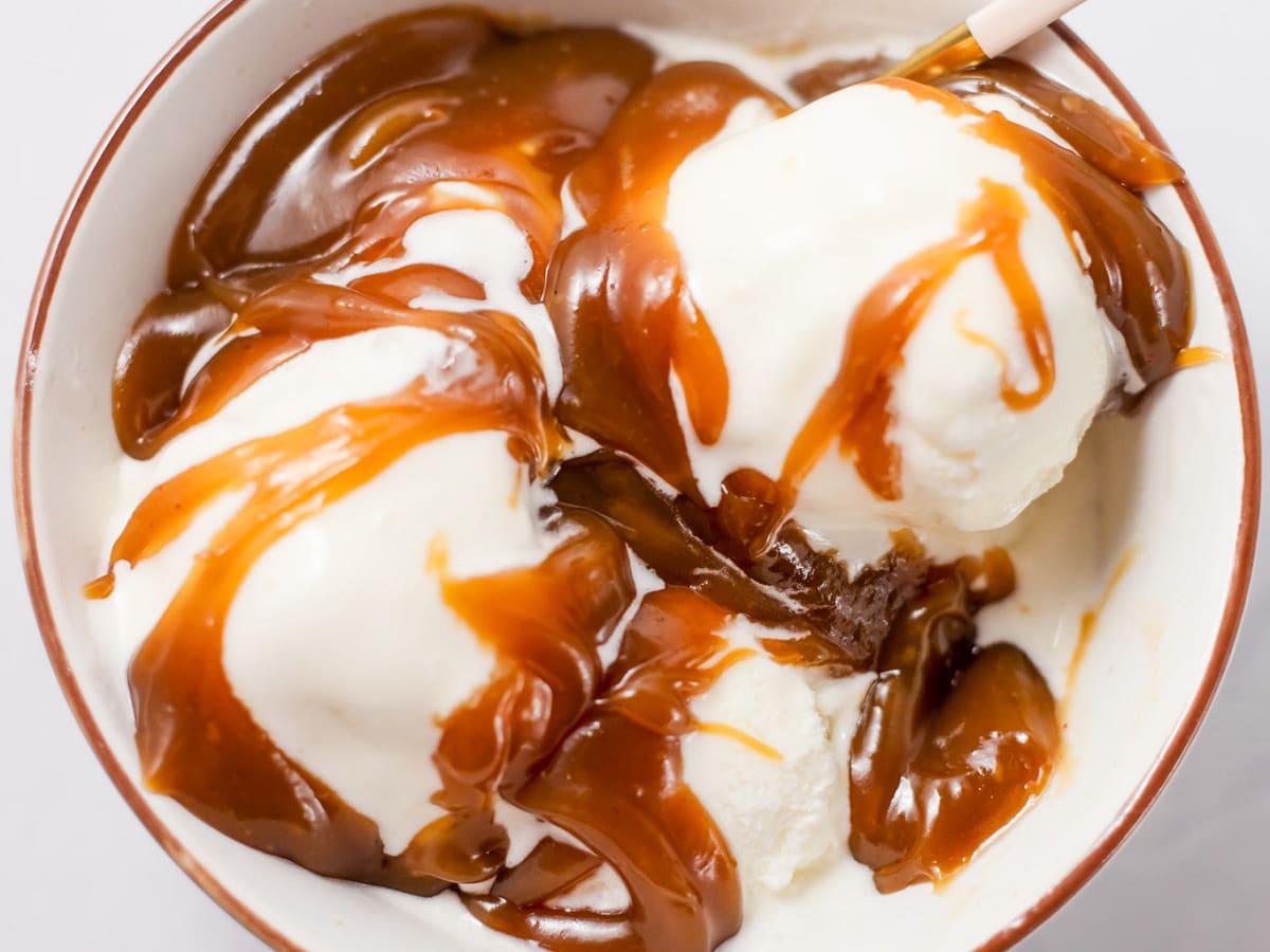 Peanut butter ice cream topping top