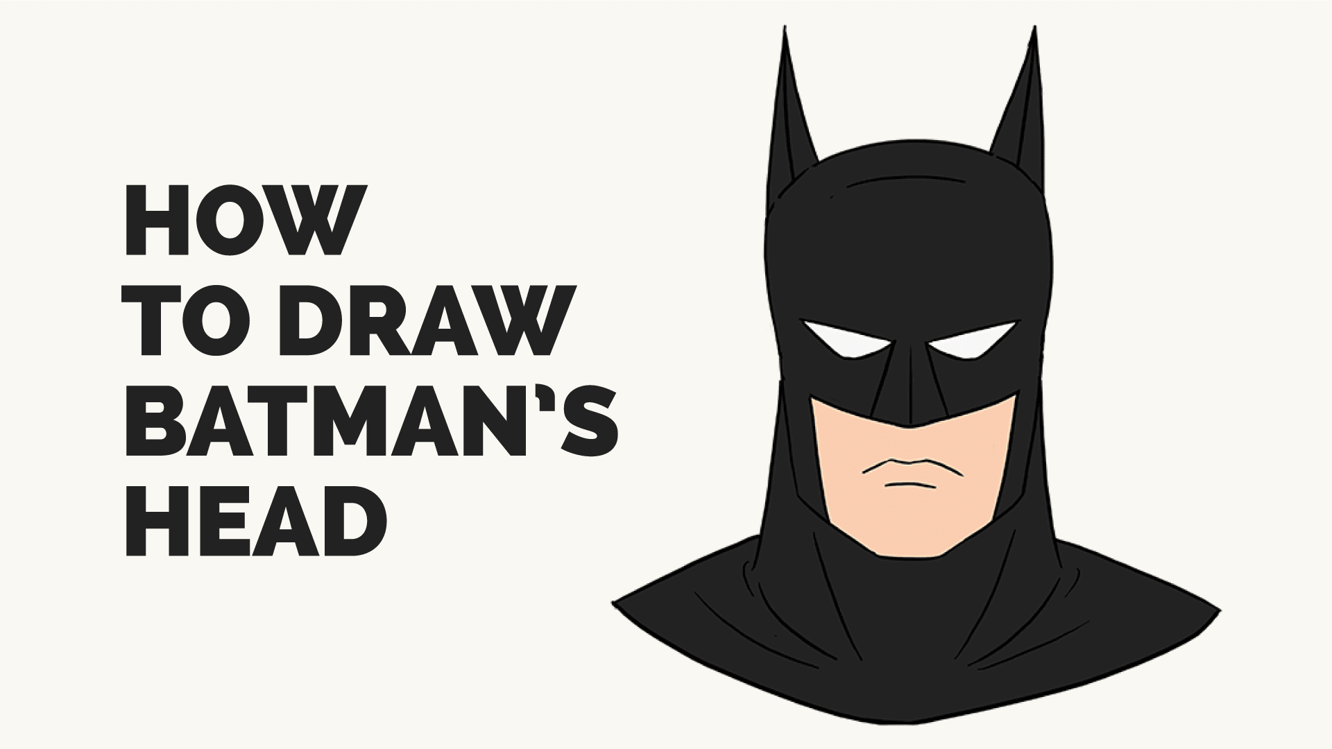 How to Draw Batman's Head | Easy Drawing Guides
