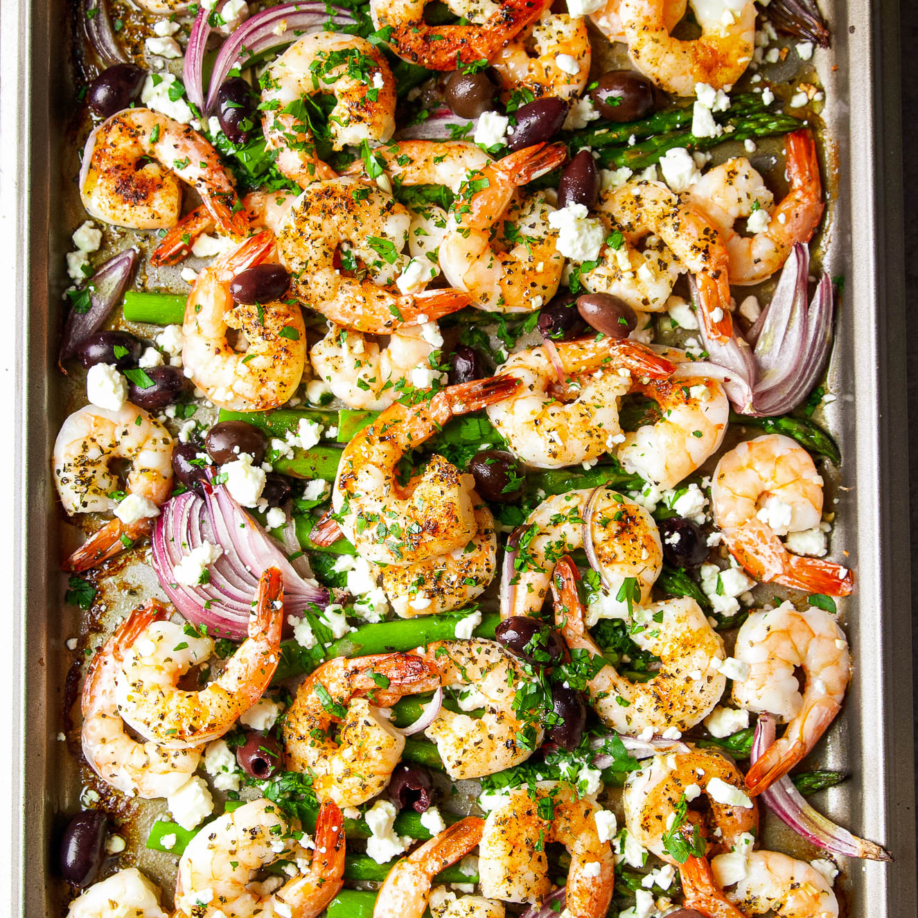Sheet Pan Greek Shrimp and Broccoli - The Whole Cook
