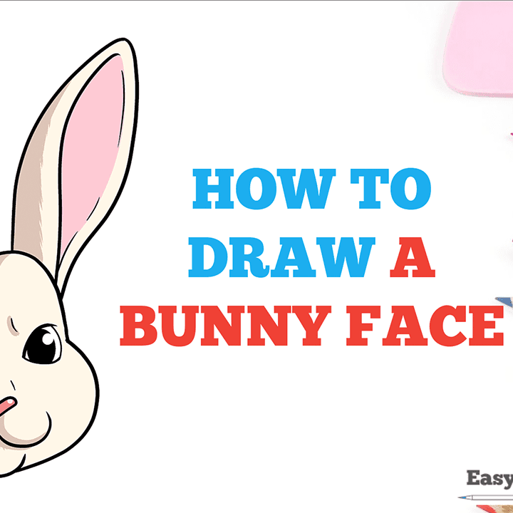 How to draw a cute bunny face step by step  YouTube