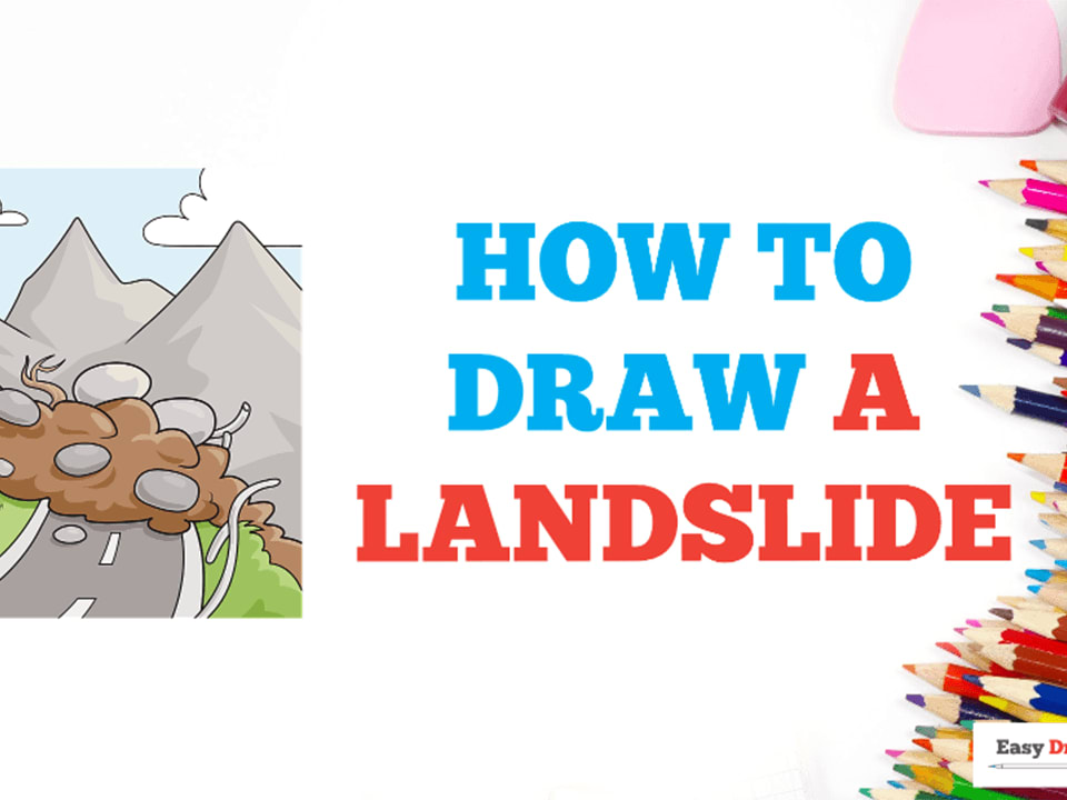 How to draw a landslide/step by step #video - YouTube