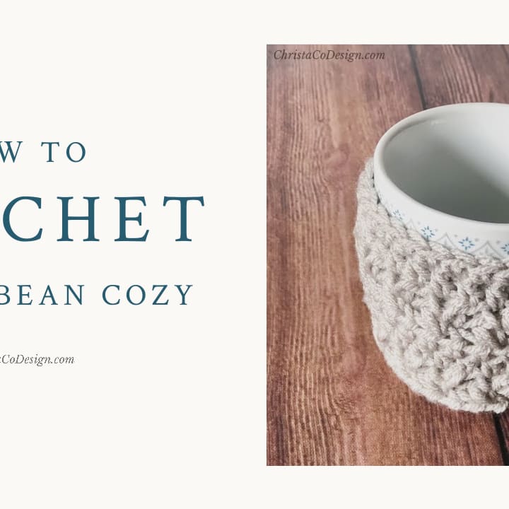 Coffee Bean Cup Cozy a Free Crochet Mug Cozy Pattern