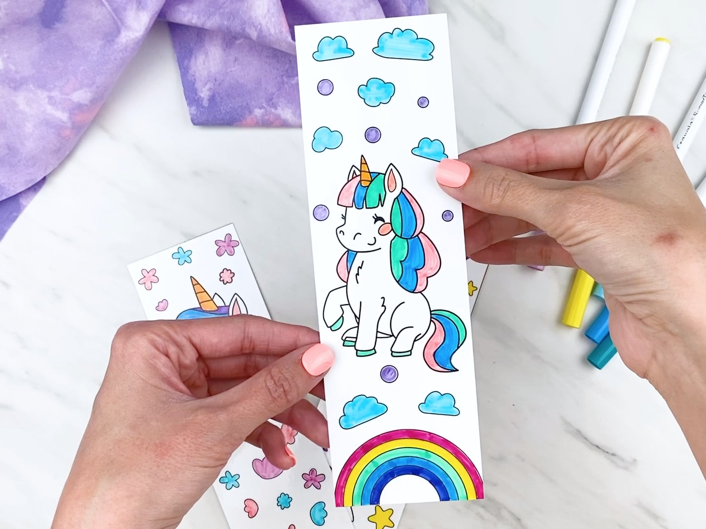 free printable unicorn bookmarks