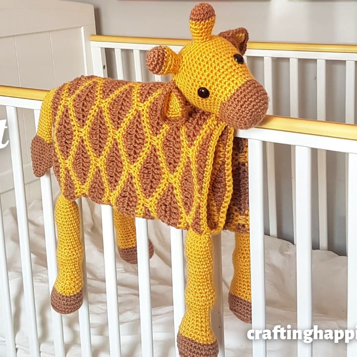 3in1 Safari Giraffe Baby Blanket Crochet Pattern PROMO VIDEO Crafting Happiness