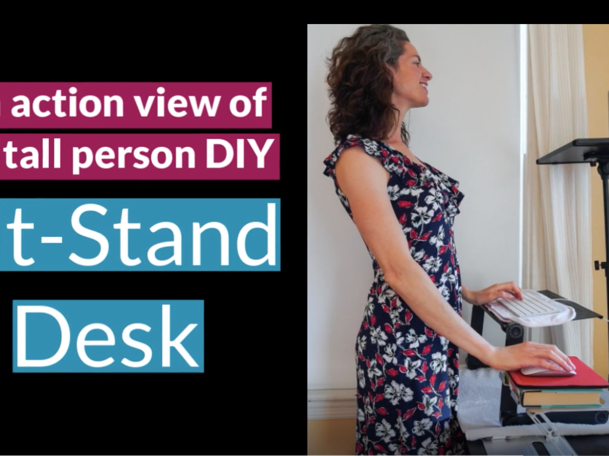 Desk riser for online tall person