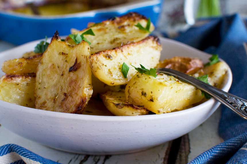 The Best Greek Potatoes - Scrummy Lane