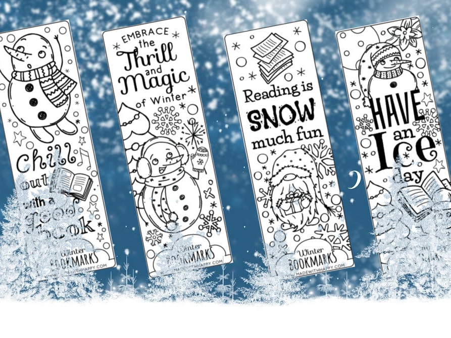 Printable Winter Coloring Bookmarks