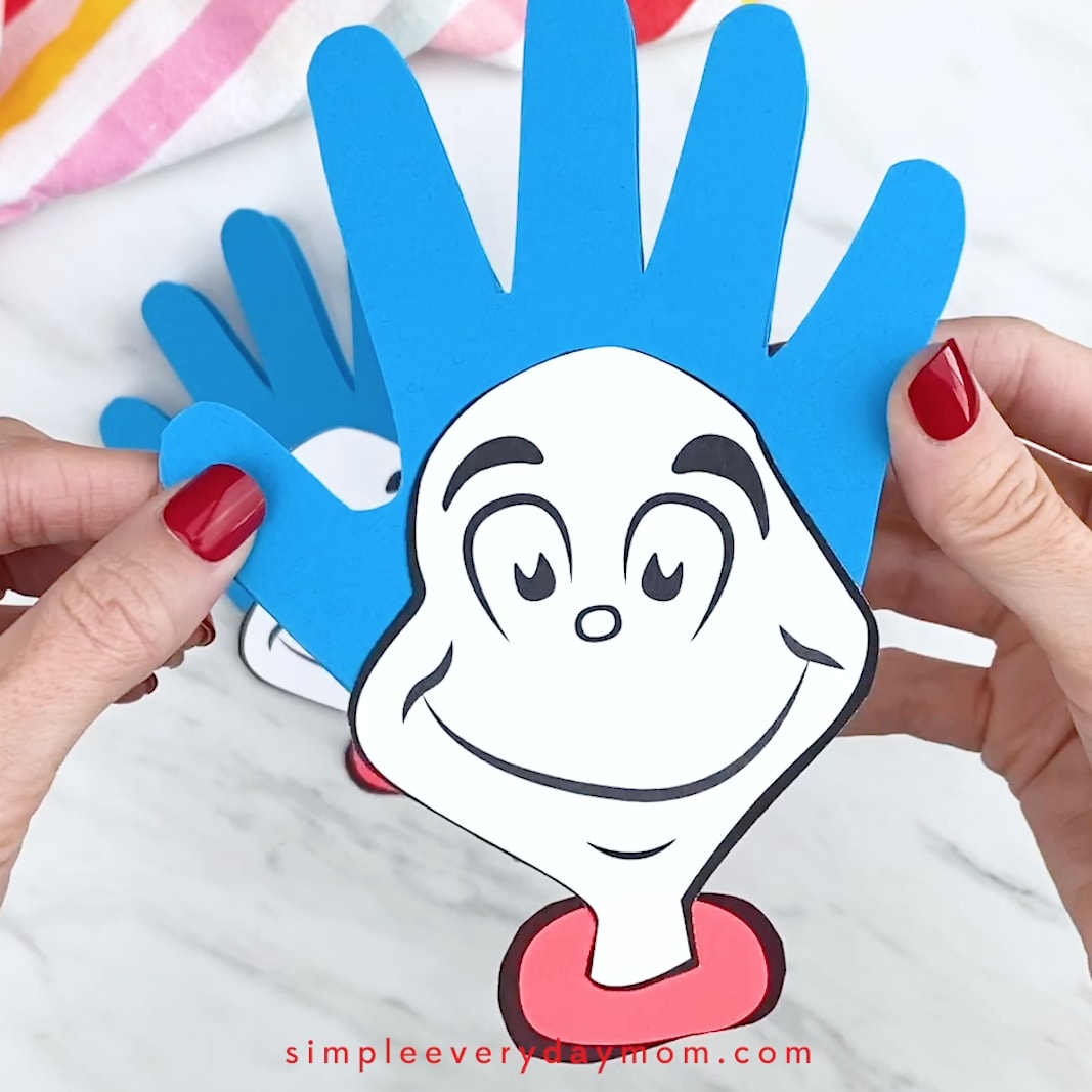 Handprint thing 1 printable craft [free template]