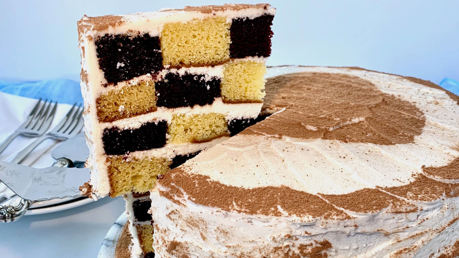 how to make checkerboard cake with special pan