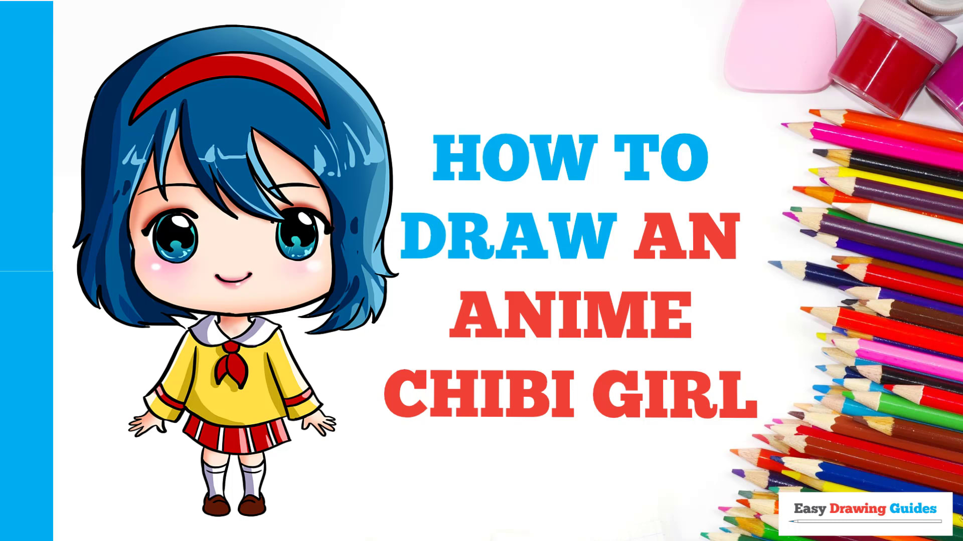 cute anime chibi little girl cartoon style Stock Vector Image  Art  Alamy