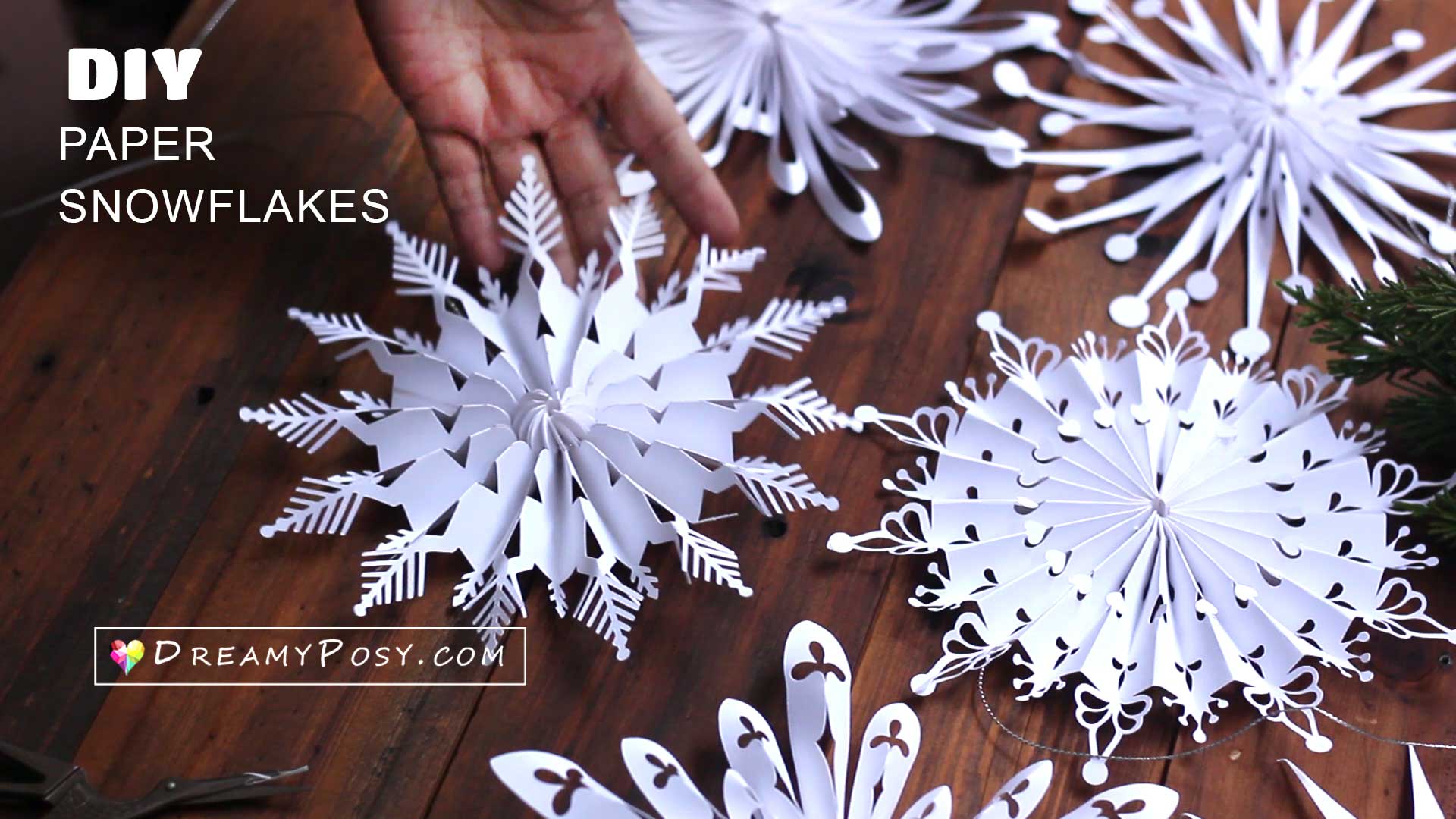 Foiled Paper 3D Snowflakes and free SVG * sparkle living blog
