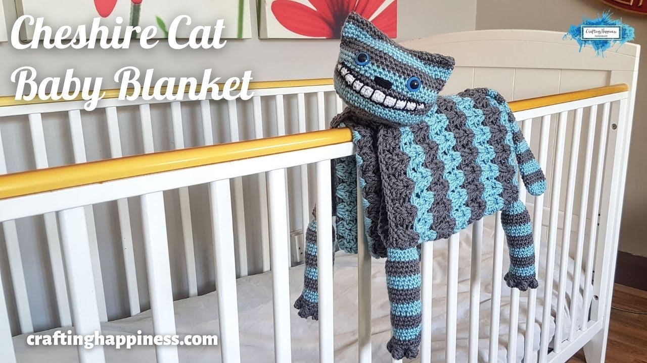 3in1 Cheshire Cat Baby Blanket Crochet Pattern PROMO VIDEO Crafting Happiness