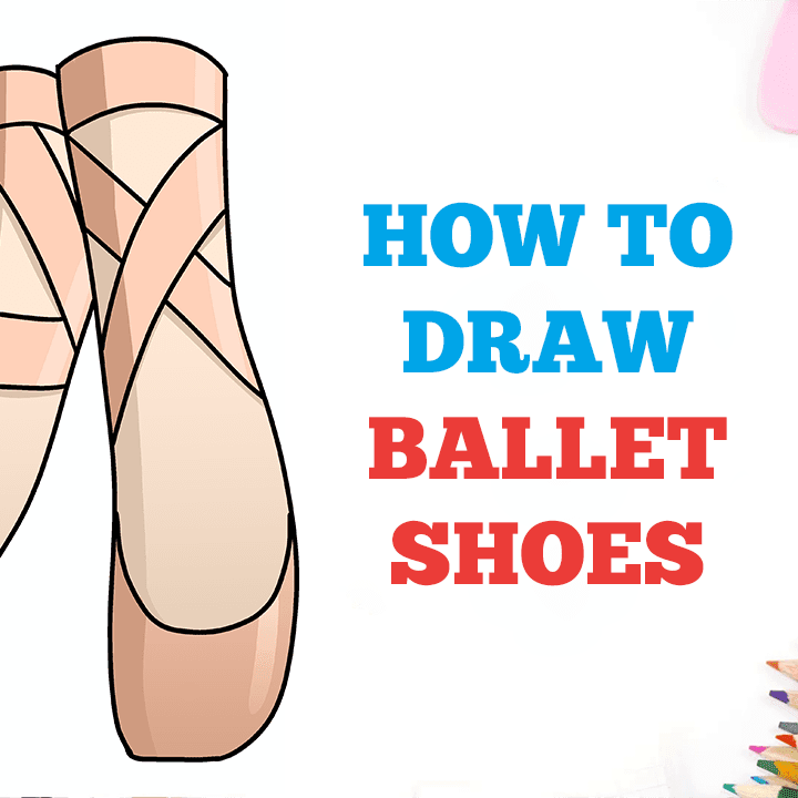 How to Draw Ballet Shoes - Really Easy Drawing Tutorial