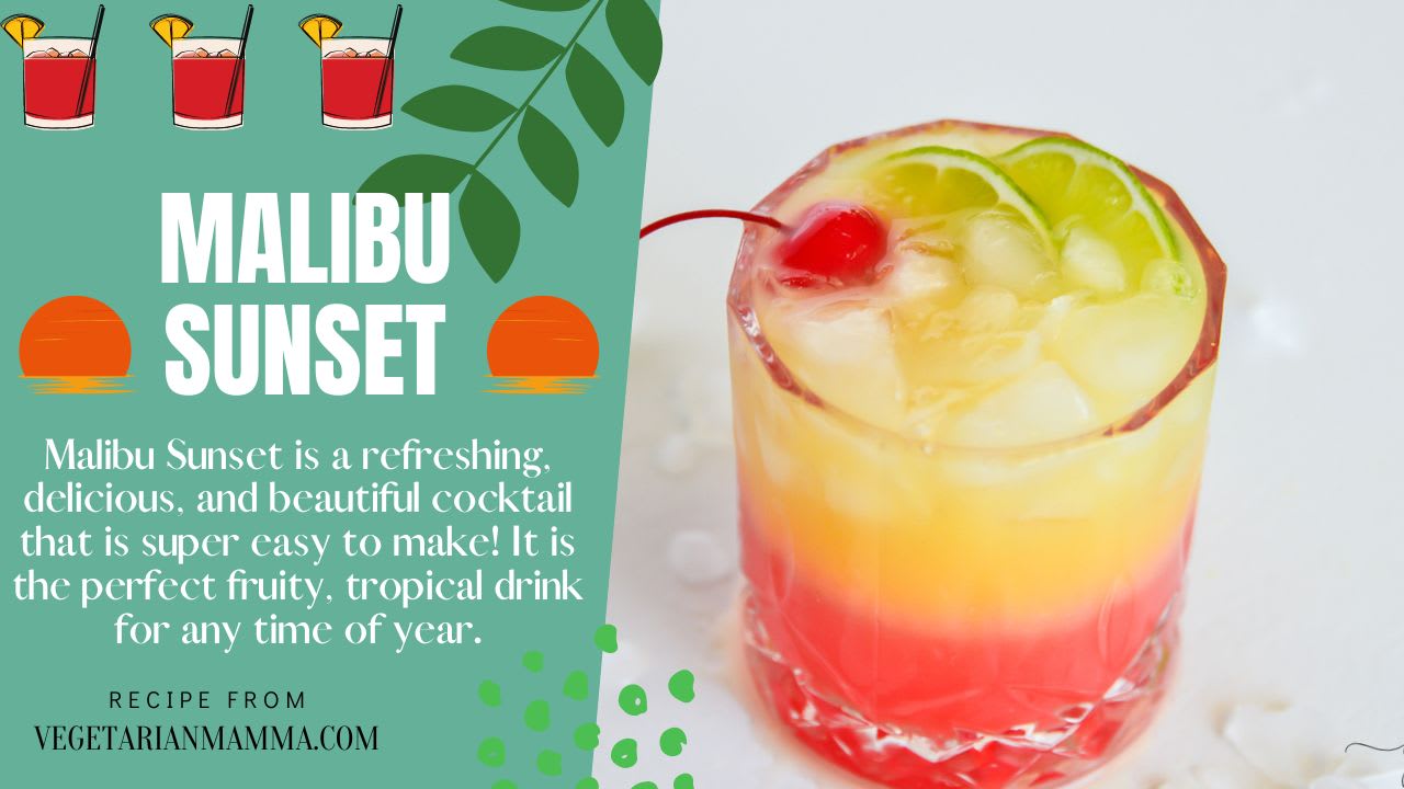 Malibu Sunset (Fruity Malibu Drink Recipe!)