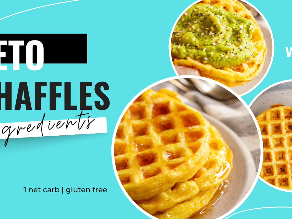 Easy Keto Chaffles Recipe (5 Minute Cheddar Waffles!) - Green and Keto