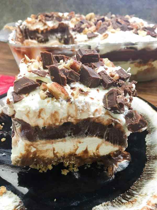 Triple Layer Chocolate Toffee Cake - That Skinny Chick Can Bake