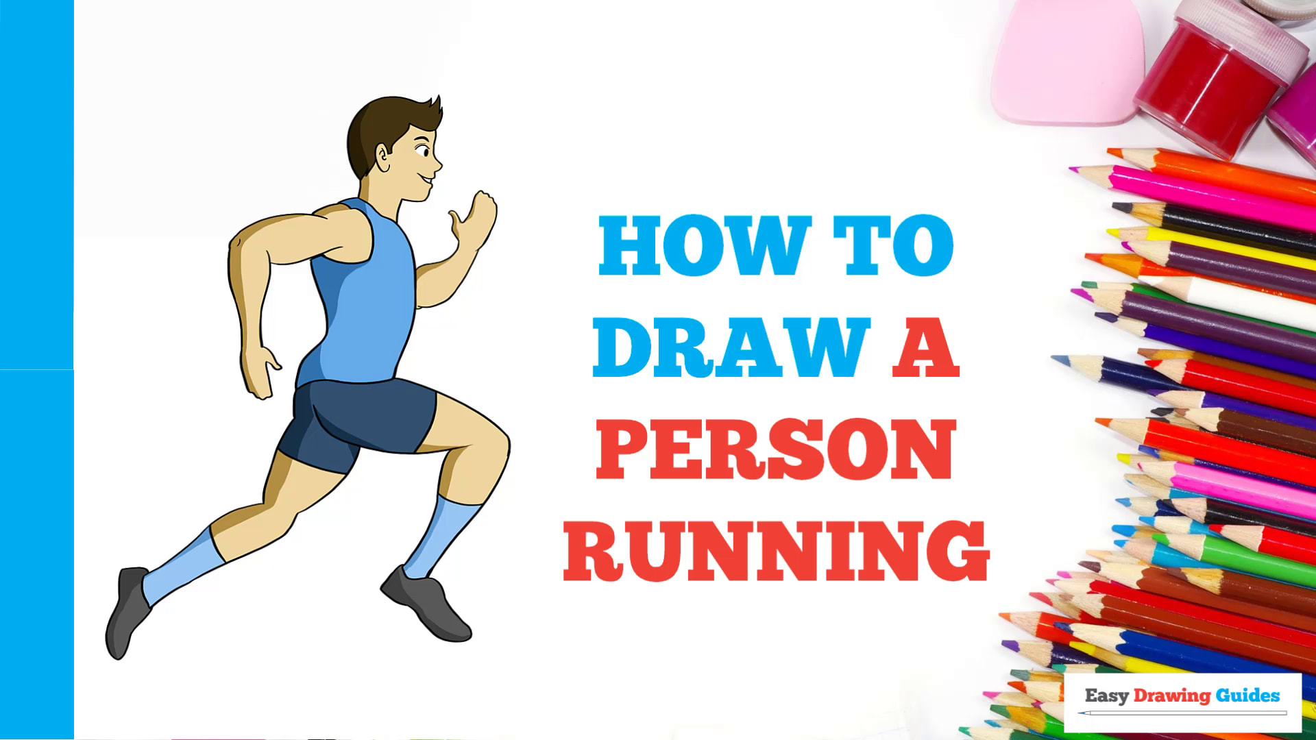 How to Draw a Person Running - Really Easy Drawing Tutorial