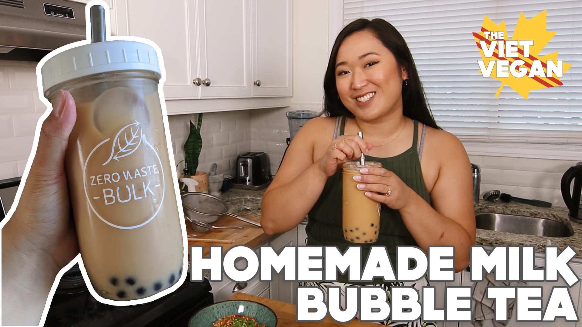 Lychee Bubble Milk Tea - Boba - My Vegan Minimalist