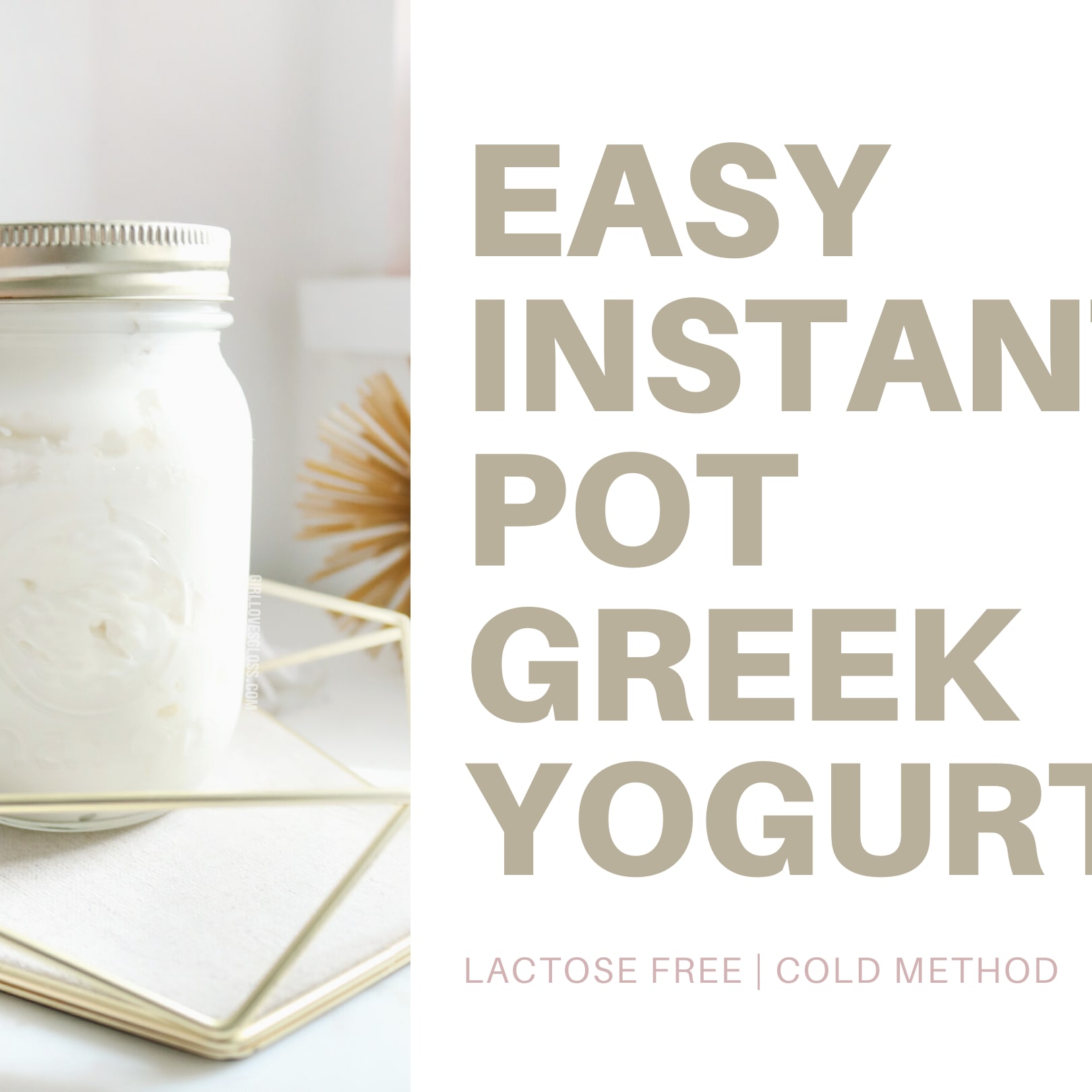 Instant Pot SCD lactose-free Yogurt