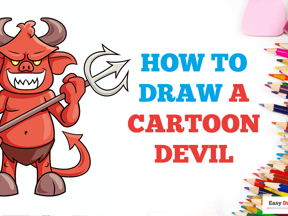 How to Draw a Cartoon Devil - Really Easy Drawing Tutorial