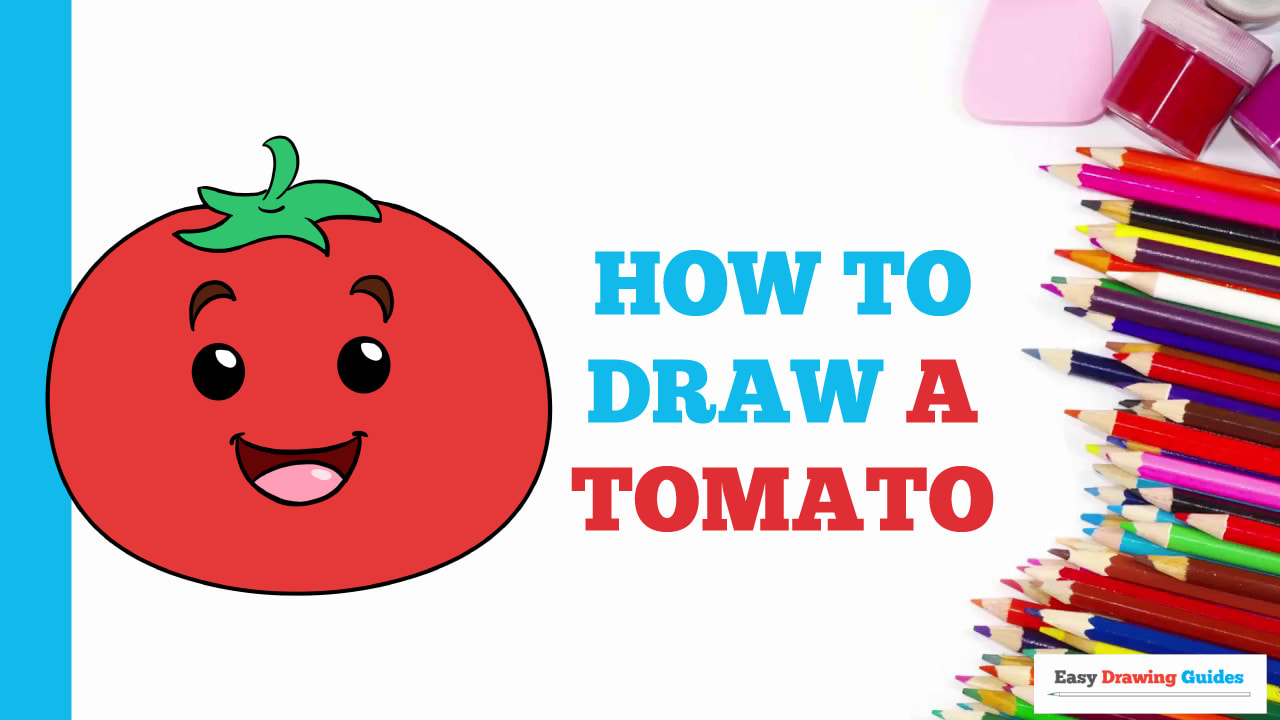How to Draw a Tomato - Really Easy Drawing Tutorial