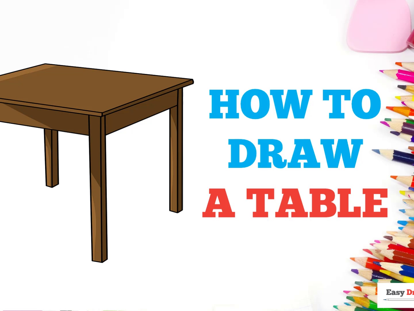 Table Drawing - How To Draw A Table Step By Step