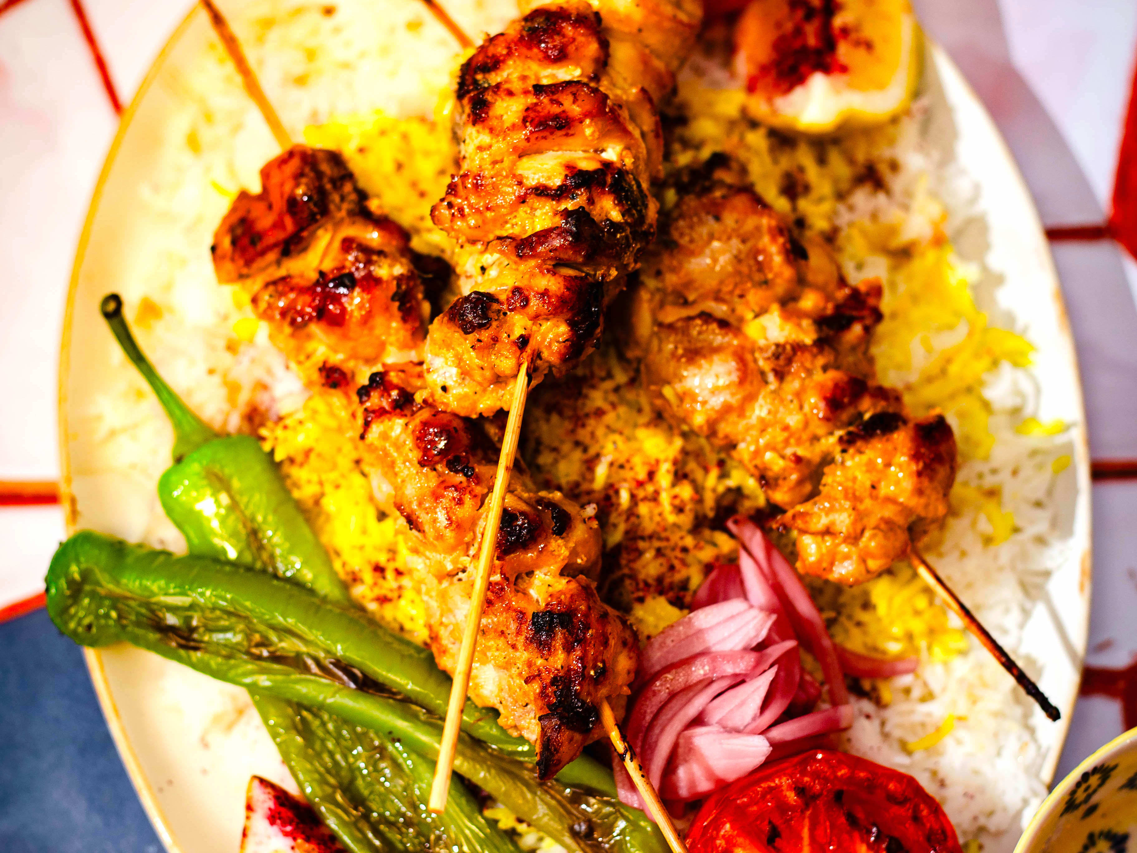 Joojeh Kebab Persian Grilled Chicken Kebab